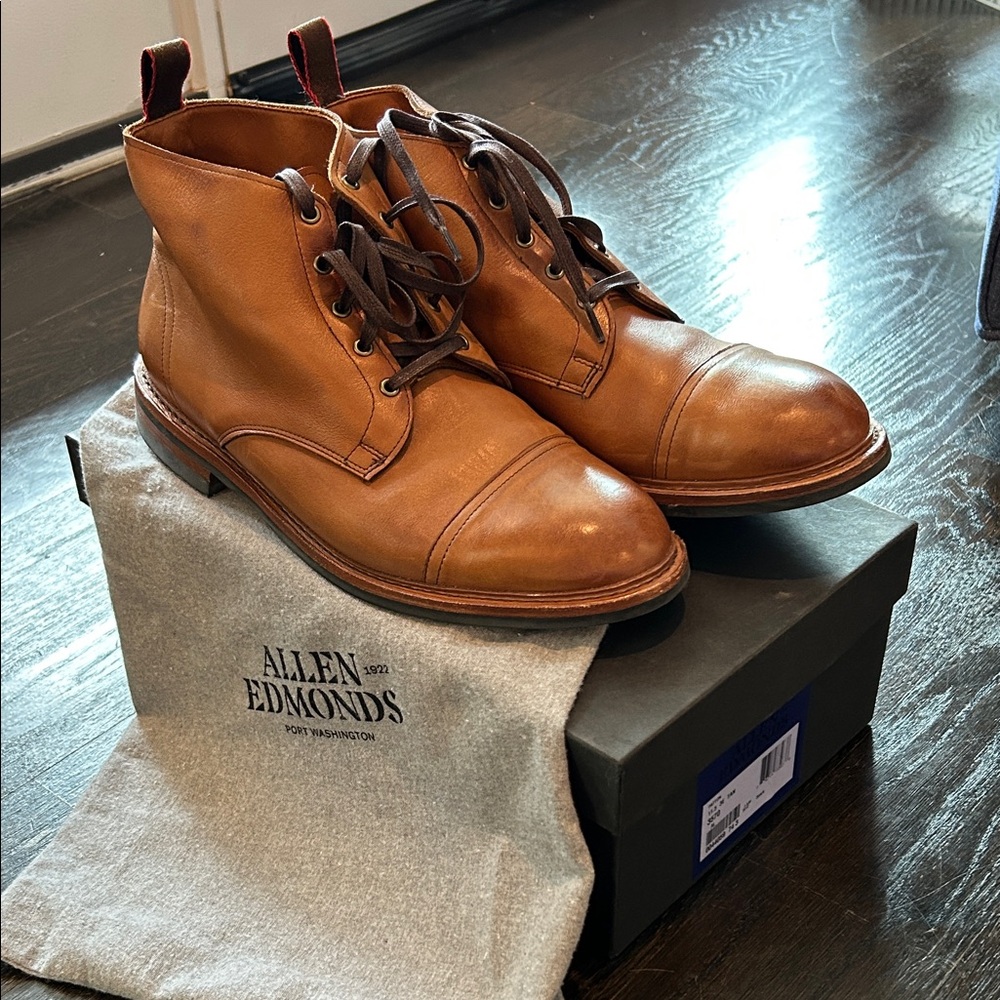 Allen Edmonds Brown Leather Patton Boots